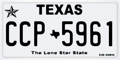 TX license plate CCP5961