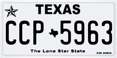 TX license plate CCP5963