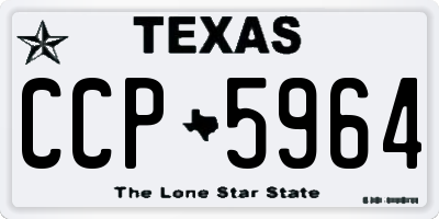 TX license plate CCP5964