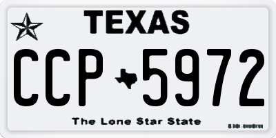TX license plate CCP5972