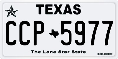 TX license plate CCP5977