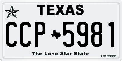 TX license plate CCP5981