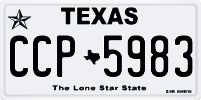 TX license plate CCP5983