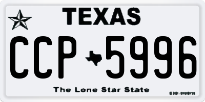 TX license plate CCP5996