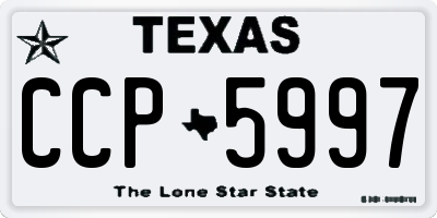 TX license plate CCP5997