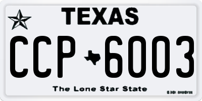 TX license plate CCP6003