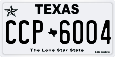 TX license plate CCP6004