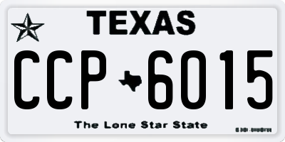 TX license plate CCP6015