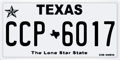 TX license plate CCP6017