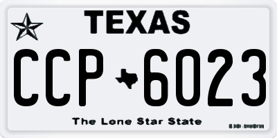 TX license plate CCP6023