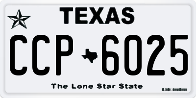 TX license plate CCP6025