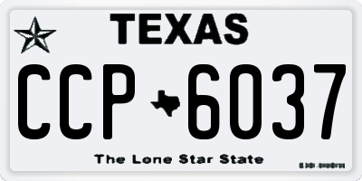 TX license plate CCP6037