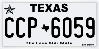TX license plate CCP6059