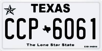 TX license plate CCP6061
