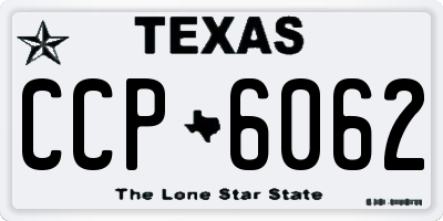 TX license plate CCP6062