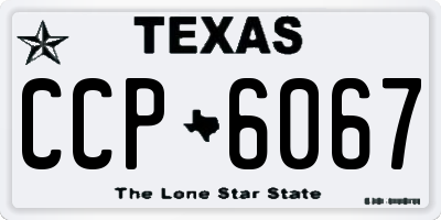 TX license plate CCP6067