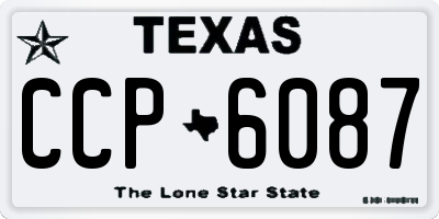 TX license plate CCP6087