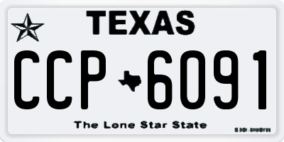 TX license plate CCP6091