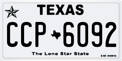 TX license plate CCP6092