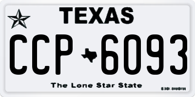 TX license plate CCP6093
