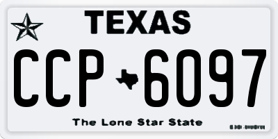 TX license plate CCP6097