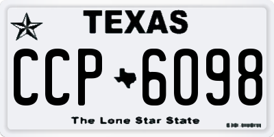 TX license plate CCP6098