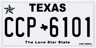 TX license plate CCP6101