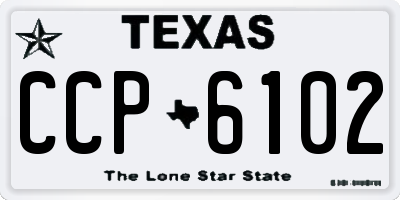 TX license plate CCP6102