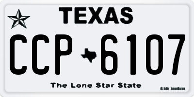 TX license plate CCP6107