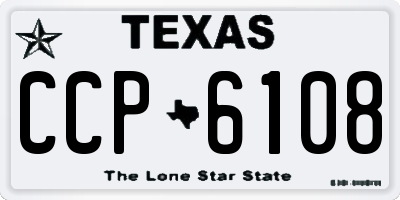 TX license plate CCP6108
