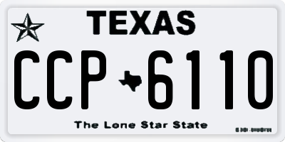 TX license plate CCP6110