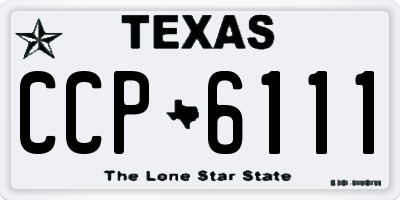TX license plate CCP6111