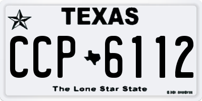 TX license plate CCP6112