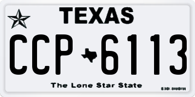 TX license plate CCP6113