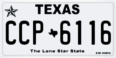 TX license plate CCP6116