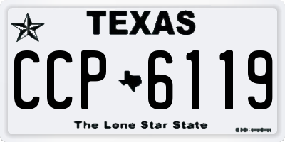 TX license plate CCP6119