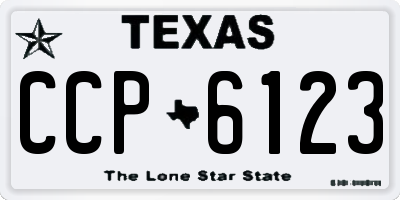 TX license plate CCP6123