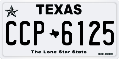 TX license plate CCP6125