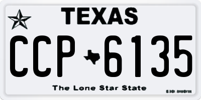 TX license plate CCP6135