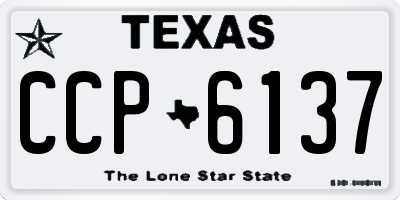 TX license plate CCP6137
