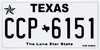 TX license plate CCP6151