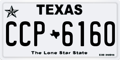 TX license plate CCP6160