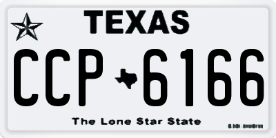TX license plate CCP6166