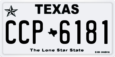 TX license plate CCP6181
