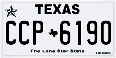TX license plate CCP6190