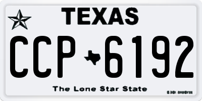 TX license plate CCP6192