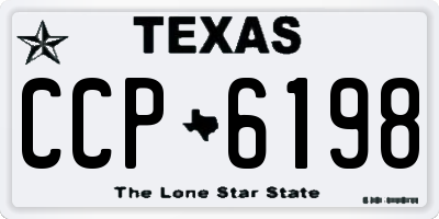 TX license plate CCP6198