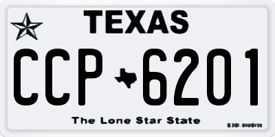 TX license plate CCP6201