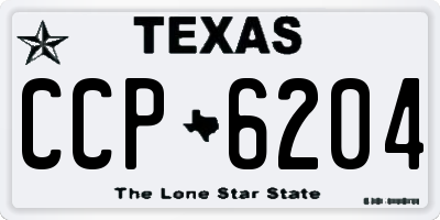 TX license plate CCP6204