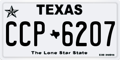 TX license plate CCP6207